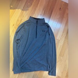gray under armour quarter zip size L